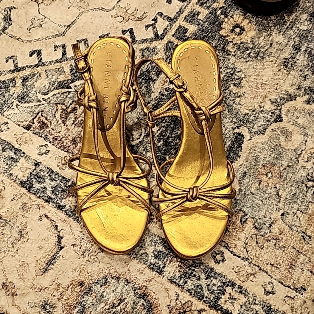 Gianni Bini Gold Heels